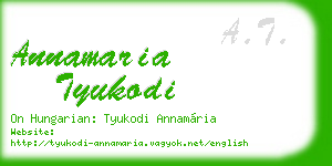 annamaria tyukodi business card